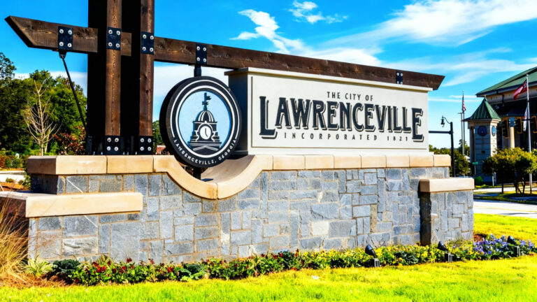 Sign of City of Lawrenceville.