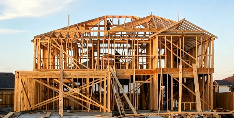 Newly framed roof underlayment — the structural layer FORTIFIED upgrades address