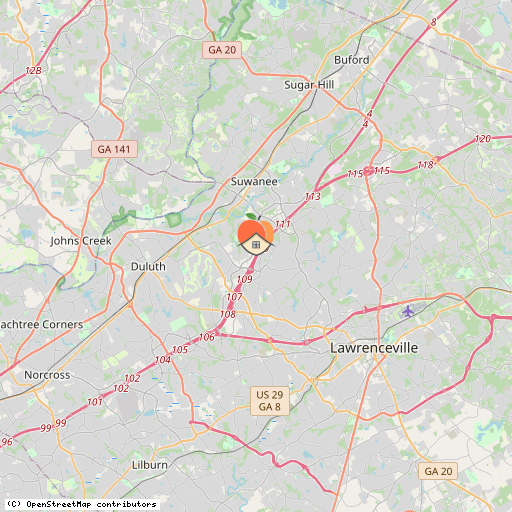 Suwanee, GA Area Map